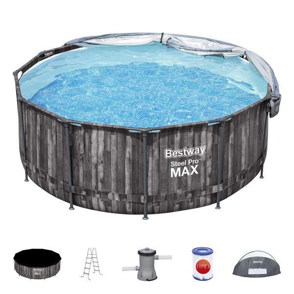 BESTWAY STEEL PRO MAX FRAME POOL SET MIT VERDECK Ø 366 X 122 CM – Bild 3