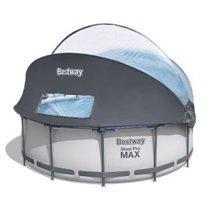 BESTWAY STEEL PRO MAX FRAME POOL SET MITFILTERPUMPE + VERDECK Ø 366 X 100 CM | Sportsness.ch