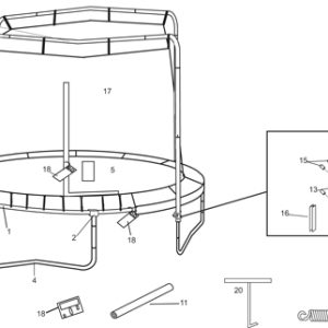 ERSATZTEILE TRAMPOLIN JUMPKING 366CM | Sportsness.ch