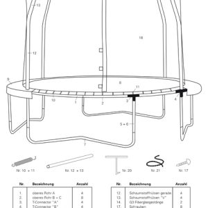 ERSATZTEILE TRAMPOLIN JUMPKING 366CM POD | Sportsness.ch