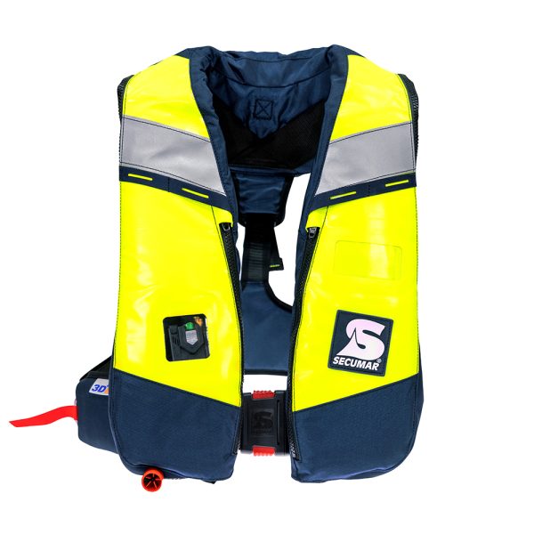 SECUMAR AUFBLASBARE RETTUNGSWESTE ALPHA275 3D NEON | Sportsness.ch