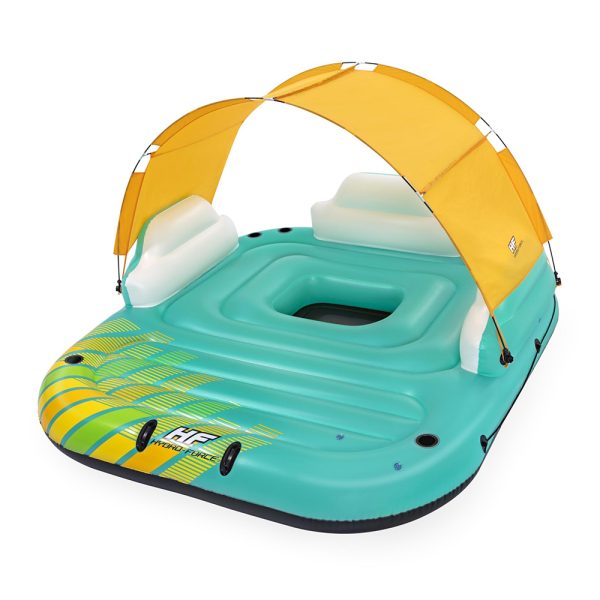 BESTWAY HYDRO-FORCE BADEINSEL SUNNY LOUNGE FÜR 5 PERSONEN 291 X 265 CM | Sportsness.ch