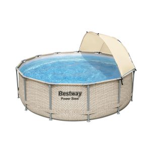 BESTWAY POWER STEEL POOL KOMPLETT-SET 396 X 107 CM | Sportsness.ch