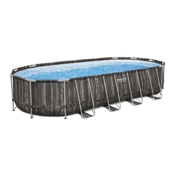 BESTWAY POWER STEEL FRAME POOL KOMPLETT-SET MIT FILTERPUMPE 732 X 366 X 132 CM | Sportsness.ch