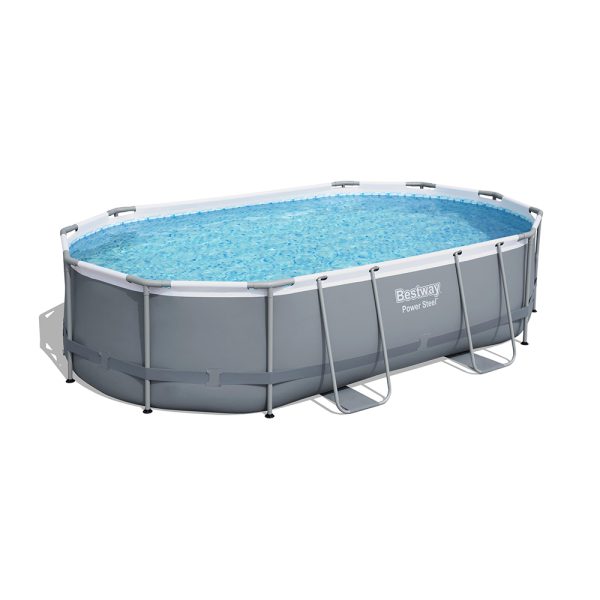 BESTWAY POWER STEEL FRAME POOL KOMPLETT-SET 488 X 305 X 107 CM | Sportsness.ch