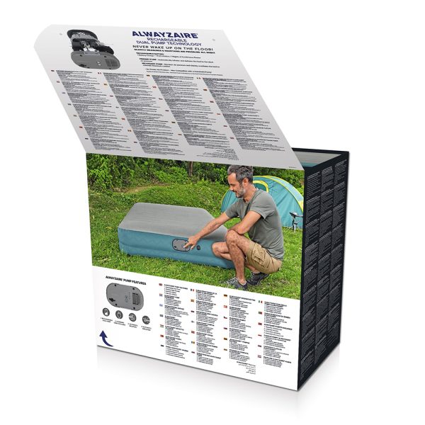 BESTWAY ALWAYZAIRE FORTECH MIT MOBILER, AKKUBETRIEBENER DOPPELPUMPE 203X152X36 – Bild 4