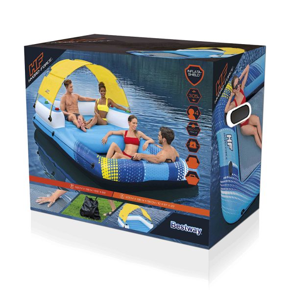 BESTWAY HYDRO-FORCE SUMMER OASIS 4-PERSONEN-BADEINSEL 305 X 186 X 58 CM – Bild 3