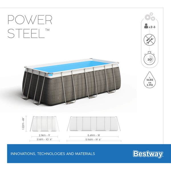 BESTWAY POWER STEEL FRAME POOL KOMPLETT-SET 549 X 274 X 122 CM – Bild 12
