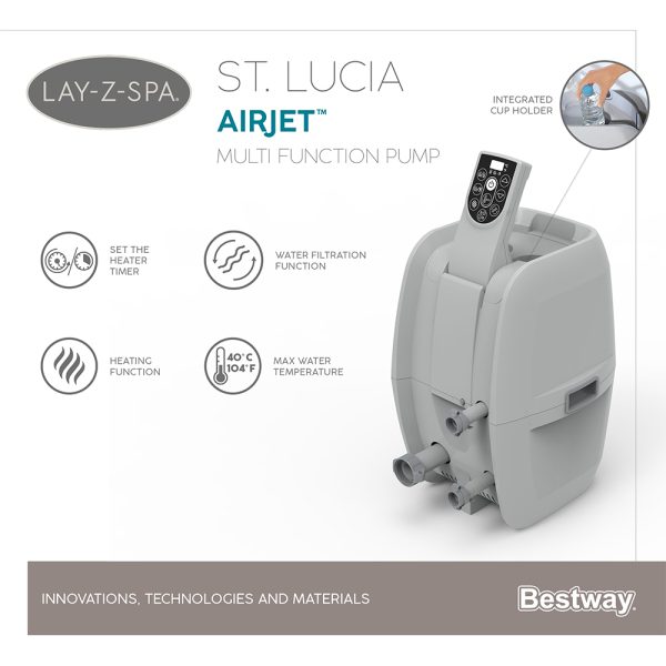 LAY-Z-SPA WHIRLPOOL ST. LUCIA AIRJET FÜRBIS ZU 3 PERSONEN – Bild 26
