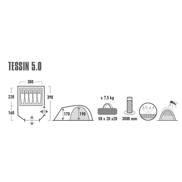 HIGH PEAK ZELT TESSIN 5.0 – Bild 8