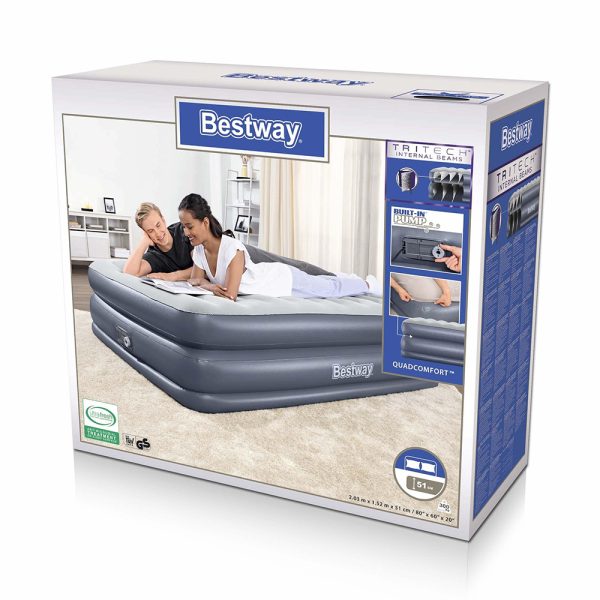 BESTWAY TRITECH QUADCOMFORT LUFTBETT MITINTEGRIERTER PUMPE 203 X 152 X 51 CM – Bild 4