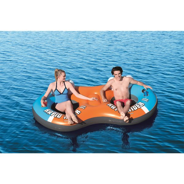 BESTWAY HYDRO-FORCE 2-PERSONEN-SCHWIMMRING RAPID RIDER II MIT RÜCKENLEHNE 251 CM – Bild 2