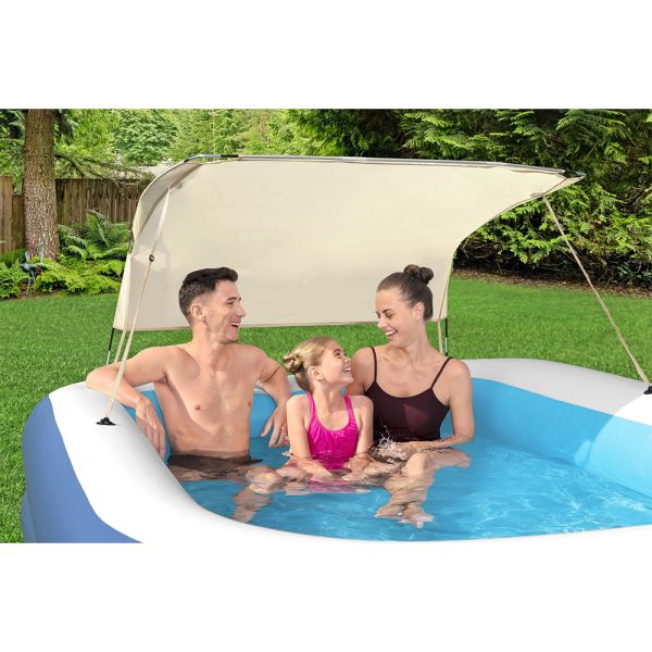 BESTWAY FAMILY POOL SUMMER BLISS MIT SONNENSCHUTZDACH 254 X 178 X 140 CM – Bild 8