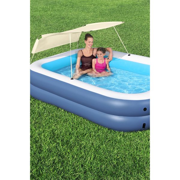 BESTWAY FAMILY POOL SUMMER BLISS MIT SONNENSCHUTZDACH 254 X 178 X 140 CM – Bild 9