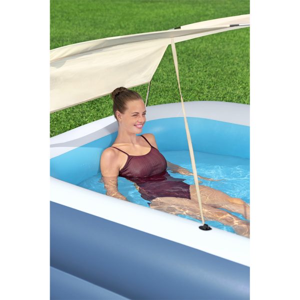 BESTWAY FAMILY POOL SUMMER BLISS MIT SONNENSCHUTZDACH 254 X 178 X 140 CM – Bild 11