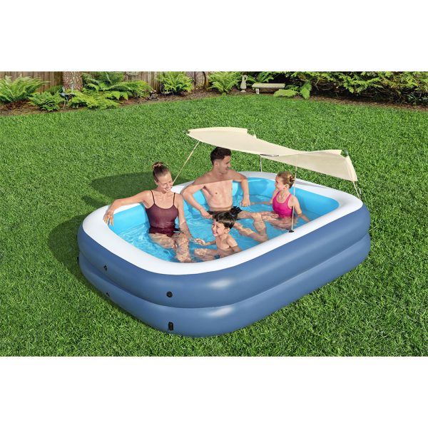 BESTWAY FAMILY POOL SUMMER BLISS MIT SONNENSCHUTZDACH 254 X 178 X 140 CM – Bild 2