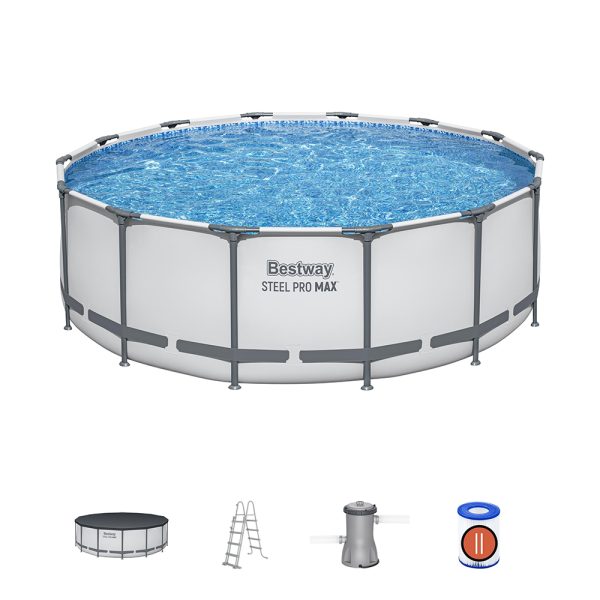 BESTWAY STEEL PRO MAX FRAME POOL KOMPLETT-SET 427 X 122 CM, RUND – Bild 4