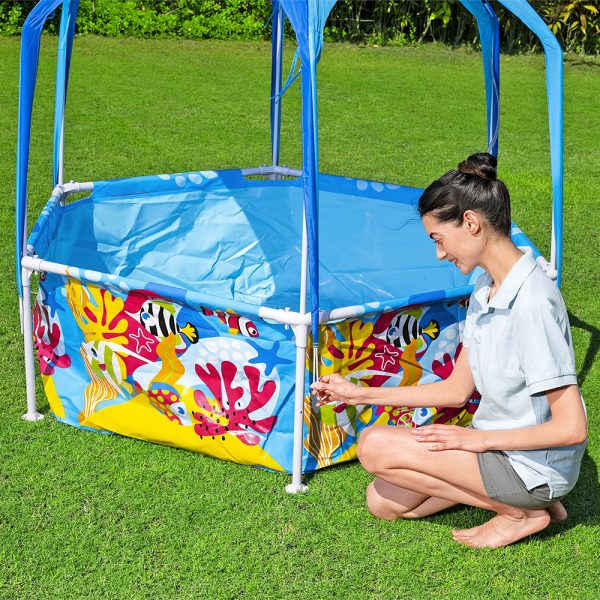 BESTWAY STEEL PRO FRAME POOL MIT UV CAREFUL SONNENSCHUTZDACH – Bild 6