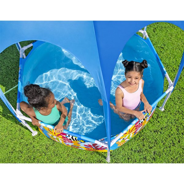 BESTWAY STEEL PRO FRAME POOL MIT UV CAREFUL SONNENSCHUTZDACH – Bild 9