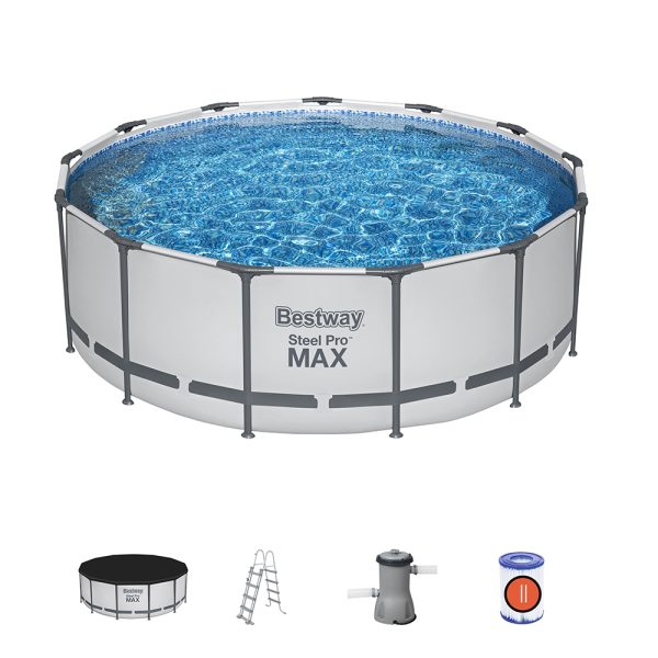 BESTWAY STEEL PRO MAX FRAME POOL KOMPLETT-SET 396 X 122 CM, RUND – Bild 4