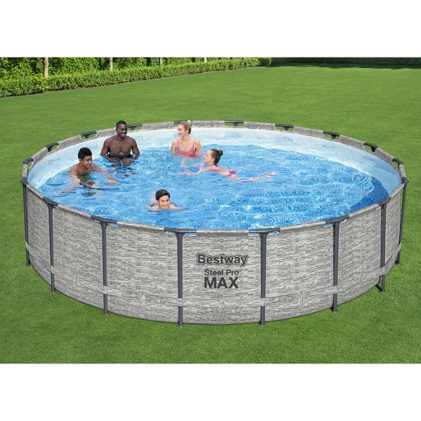 BESTWAY STEEL PRO MAX AUFSTELLPOOL KOMPLETT-SET MIT FILTERPUMPE 549 X 122 CM – Bild 3