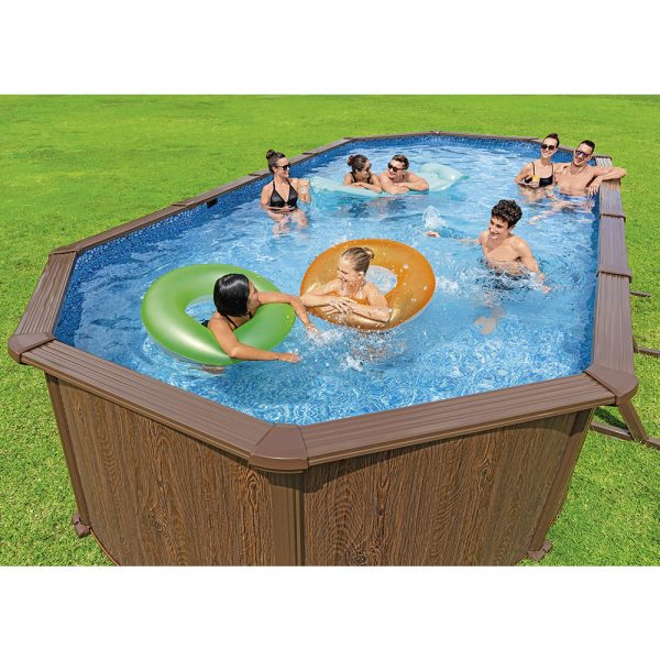 BESTWAY HYDRIUM STAHLWANDPOOL KOMPLETT-SET MIT SANDFILTERANLAGE 732X366X132CM – Bild 9