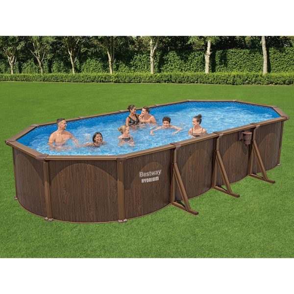 BESTWAY HYDRIUM STAHLWANDPOOL KOMPLETT-SET MIT SANDFILTERANLAGE 732X366X132CM – Bild 3