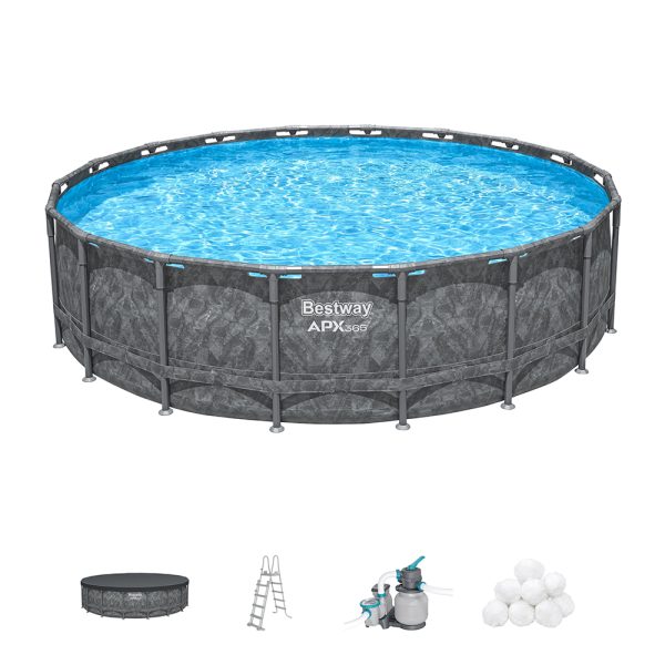 BESTWAY APX365 WINTERFESTES FRAME POOL KOMPLETT-SET MIT SANDFILTERANLAGE 549X132 – Bild 4