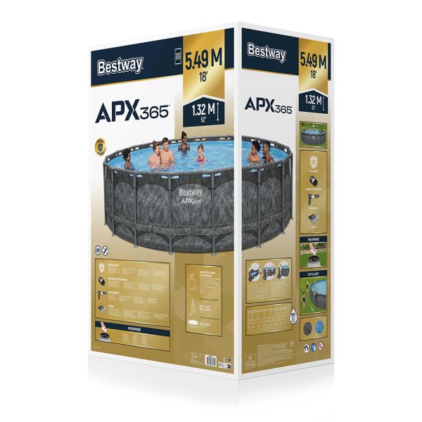 BESTWAY APX365 WINTERFESTES FRAME POOL KOMPLETT-SET MIT SANDFILTERANLAGE 549X132 – Bild 5