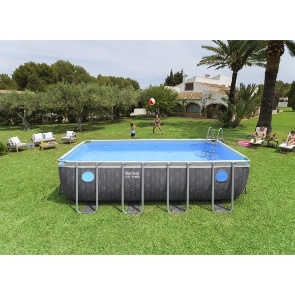 BESTWAY STEEL PRO MAX SPLASHVIEW FRAME POOL KOMPLETT-SET MIT FILTERPUMPE 488X244 – Bild 7