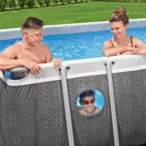 BESTWAY STEEL PRO MAX SPLASHVIEW FRAME POOL KOMPLETT-SET MIT FILTERPUMPE 488X244 – Bild 10