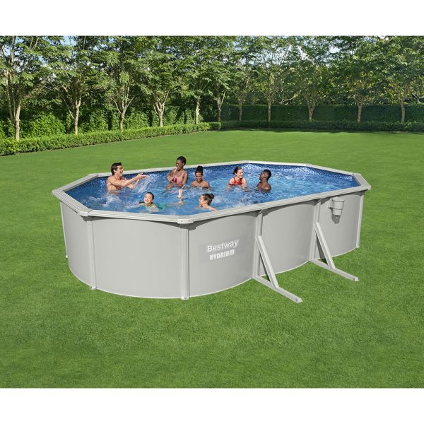 BESTWAY HYDRIUM STAHLWANDPOOL KOMPLETT-SET MIT SANDFILTERANLAGE 610X36X122CM – Bild 3