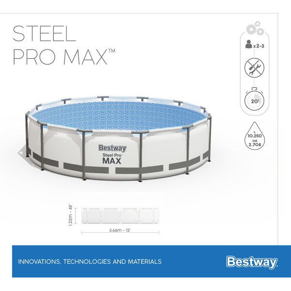 BESTWAY STEEL PRO MAX FRAME POOL KOMPLETT-SET 366 X 122 CM – Bild 10