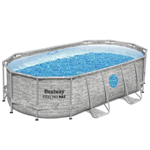 BESTWAY STEEL PRO MAX SPLASHVIEW FRAME POOL KOMPLETT-SET MIT FILTERPUMPE 427X250 | Sportsness.ch