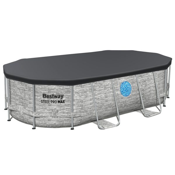 BESTWAY STEEL PRO MAX SPLASHVIEW FRAME POOL KOMPLETT-SET MIT FILTERPUMPE 427X250 – Bild 2