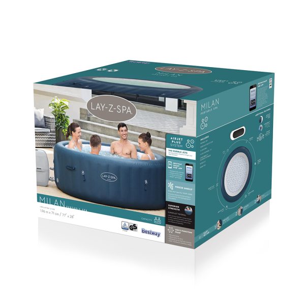 LAY-Z-SPA MILAN AIRJET PLUS WHIRLPOOL MIT APP-STEUERUNG FÜR BIS ZU 6 PERSONEN – Bild 5