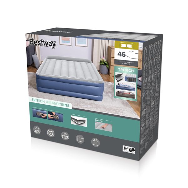 BESTWAY TRITECH QUEENSIZE-LUFTBETT MIT INTEGRIERTER ELEKTROPUMPE 203X152X46 CM – Bild 3