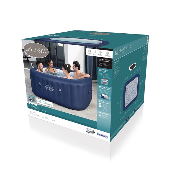 LAY-Z-SPA ENERGIESPAR-WHIRLPOOL HAWAII AIRJET MIT APP-STEUERUNG FÜR 6 PERSONEN – Bild 5