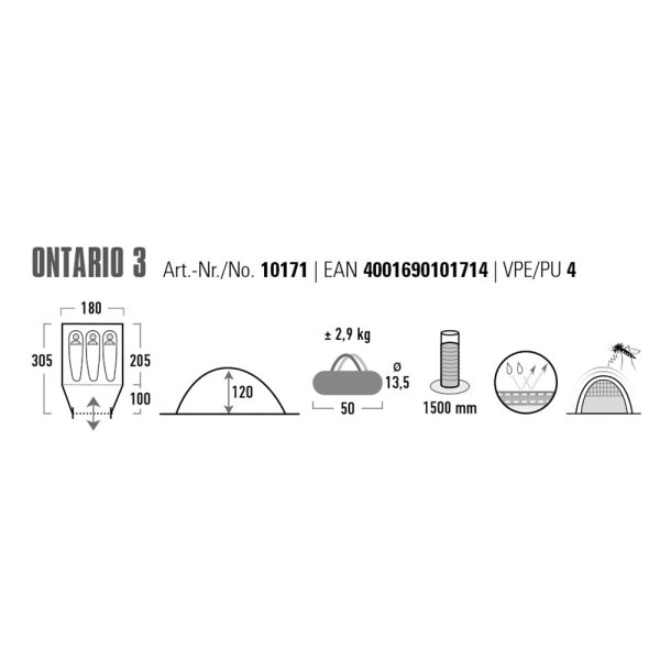 HIGH PEAK ZELT ONTARIO 3 – Bild 3