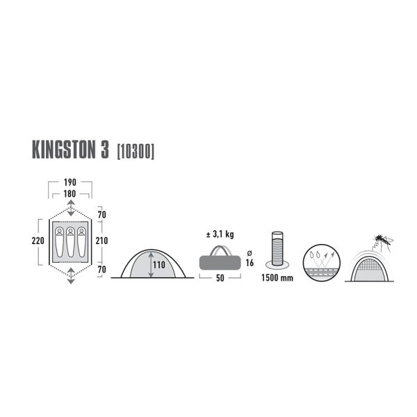 HIGH PEAK ZELT KINGSTON 3 – Bild 3