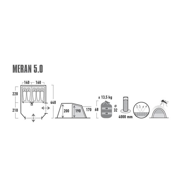 HIGH PEAK ZELT MERAN 5.0 – Bild 6