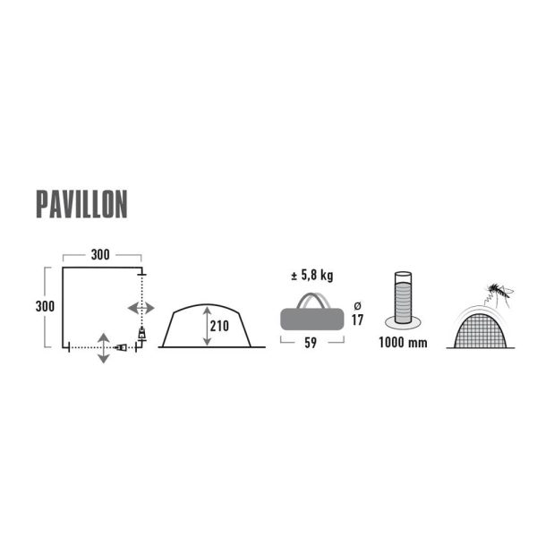HIGH PEAK PAVILLON 3X3M – Bild 2