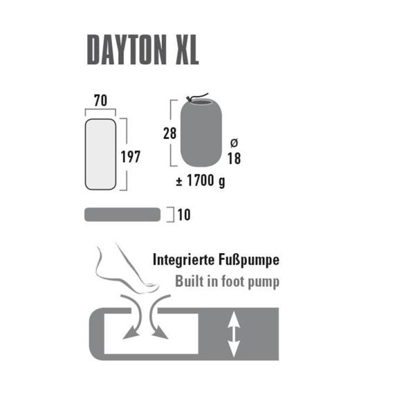 HIGH PEAK KOMFORT MATTE DAYTON XL 197X70CM – Bild 2