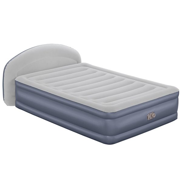 BESTWAY DOPPELLUFTBETT MIT LOUNGELUX KOPFTEIL UND INTEGRIERTER ELEKTROPUMPE | Sportsness.ch