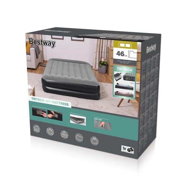 BESTWAY TRITECH QUEENSIZE-LUFTBETT MIT INTEGRIERTER ELEKTROPUMPE 203X152X46 CM – Bild 3