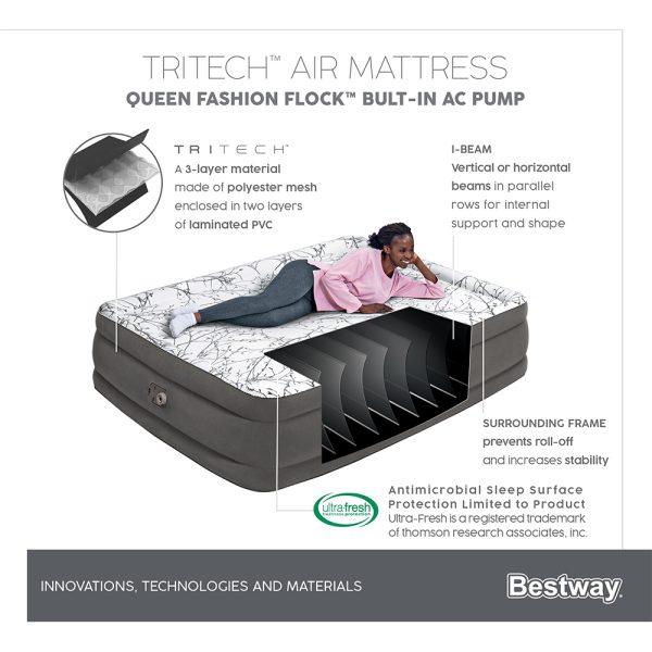 BESTWAY TRITECH LUFTBETT CUSHIFY TOP MIT INTEGRIERTER ELEKTROPUMPE 203X152X46 CM – Bild 11