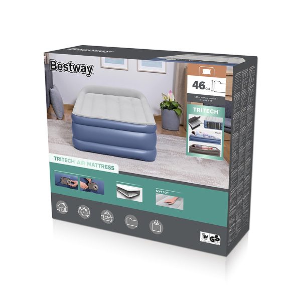 BESTWAY TRITECH TWIN LUFTBETT MIT INTEGRIERTER ELEKTROPUMPE 191 X 97 X 46 CM – Bild 3