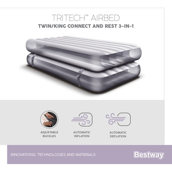 BESTWAY TRITECH CONNECT AND REST 3-IN-1TWIN/KINGSIZE-LUFTBETT 188 X 99 X 25 CM – Bild 13