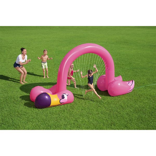 BESTWAY WASSERSPRINKLERBOGEN JUMBO FLAMINGO 340 X 110 X 193 CM – Bild 2