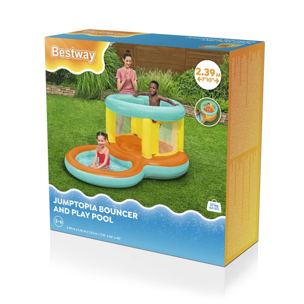 BESTWAY HÜPFBURG JUMPTOPIA MIT PLANSCHBECKEN 239 X 142 X 102 CM – Bild 3